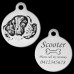 St Bernard Engraved 31mm Large Round Pet Dog ID Tag